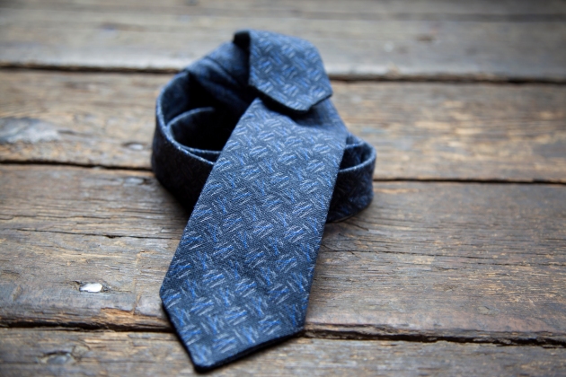 'Blue Jotter' Fife Linen Tie Available from Design Market, Fruitmarket Gallery, Edinburgh.
